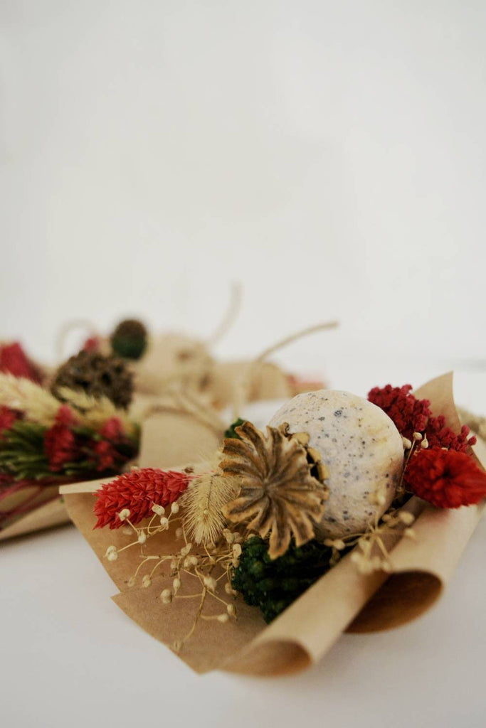 Dried Mini Bouquet l Handmade New Year Bouquets l Red and Green Flowers