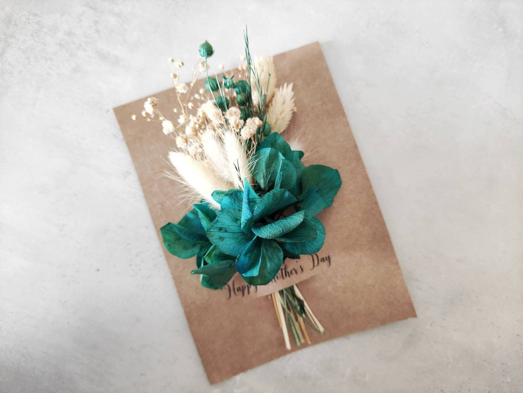 Custom Dried Mini Flower Bouquet | Personalized Wedding Favors | Valentines Day Card