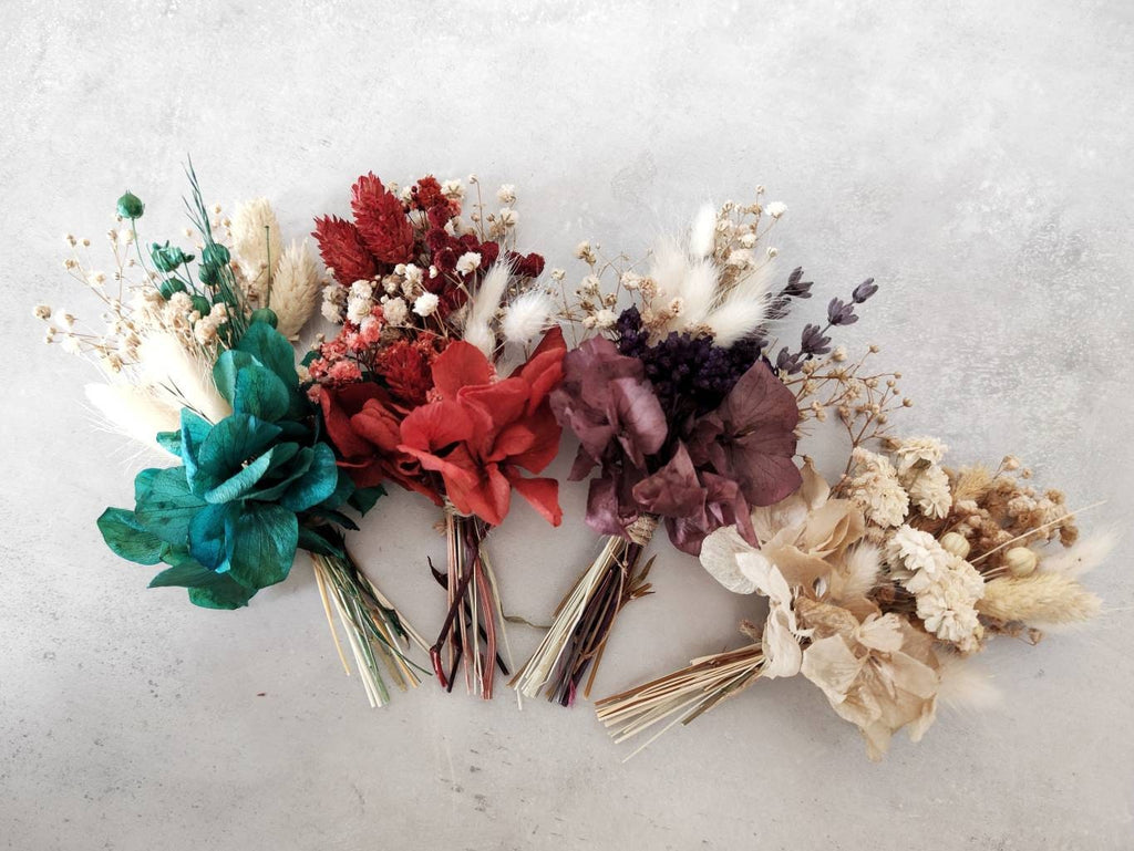 Custom Dried Mini Flower Bouquet | Personalized Wedding Favors | Valentines Day Card