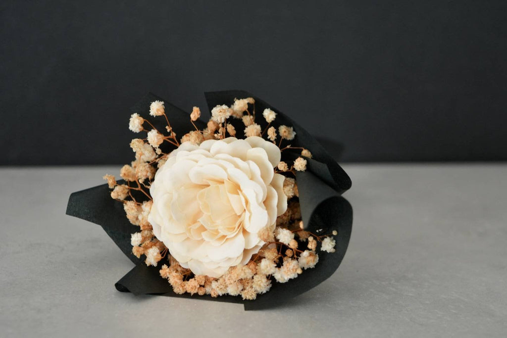 Dark Tones Dried Mini Bouquet | Black Pink Flowers | Bachelorette Gift