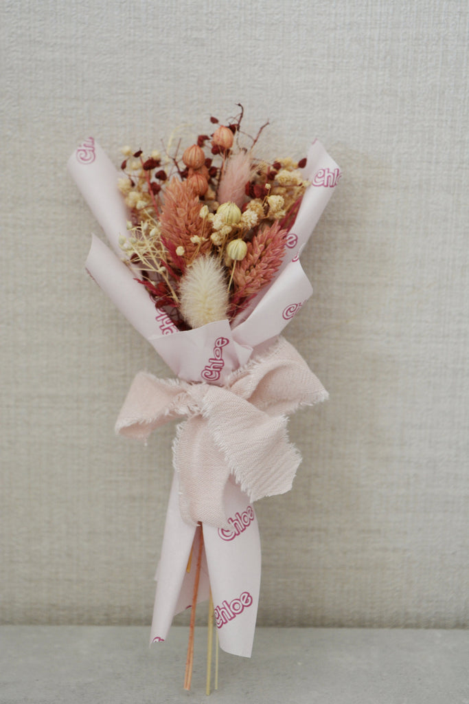 Barbie Pink Dried Mini Bouquet | Barbie Theme Bridal Shower