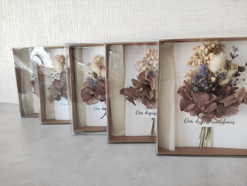 Condolence Gift Box l Flower Card with Box l Personalized Memorial Gift