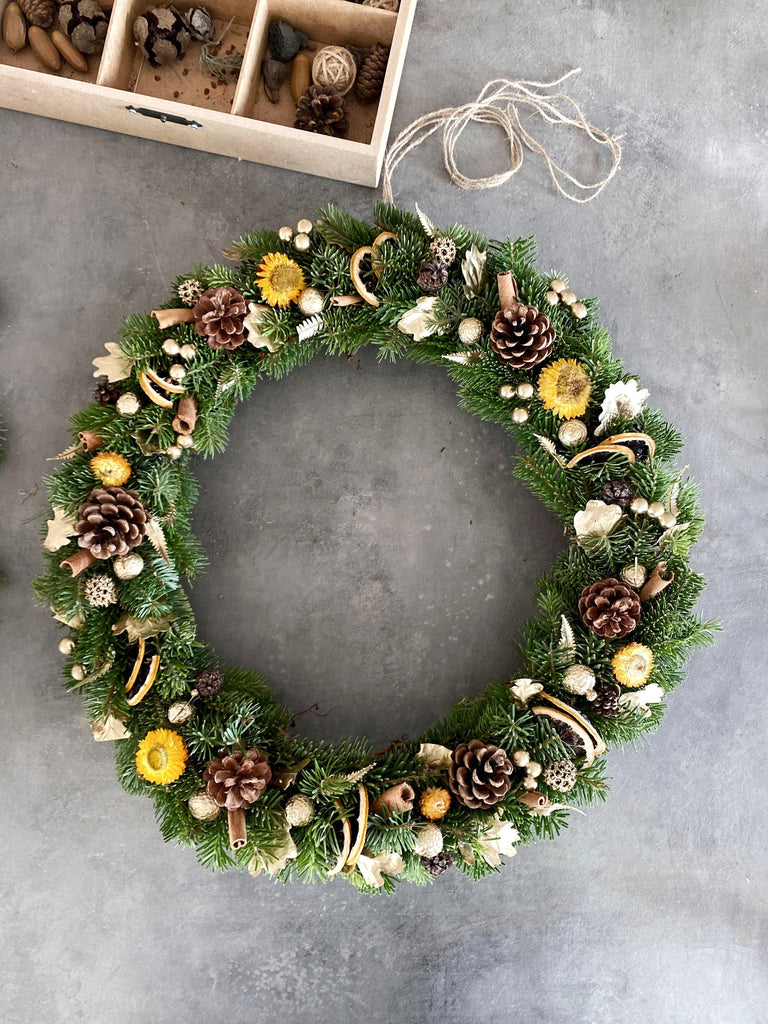 20 Inch Fall Wreath for Front Door, Christmas Decorations